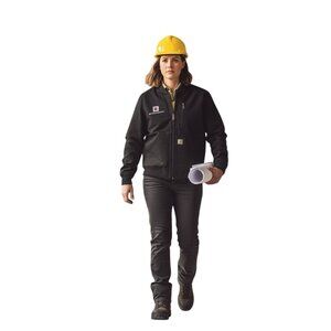 Carhartt Rugged Flex Embroidered Crawford Jacket Black Company Embroidery Size M